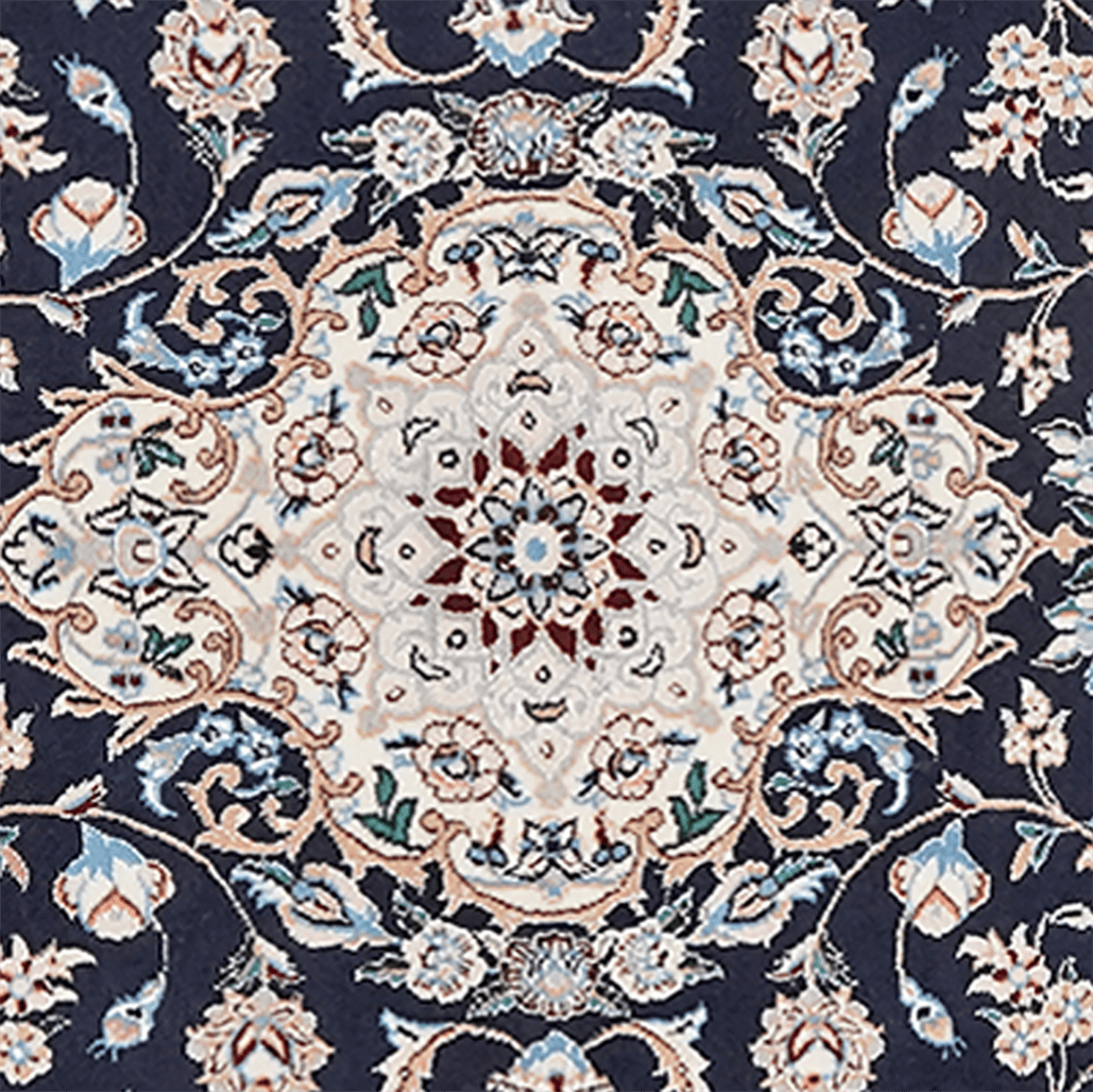 Nain 6La — Hand-knotted, 81x125 cm, Blue, 100% Virgin Wool | View 4