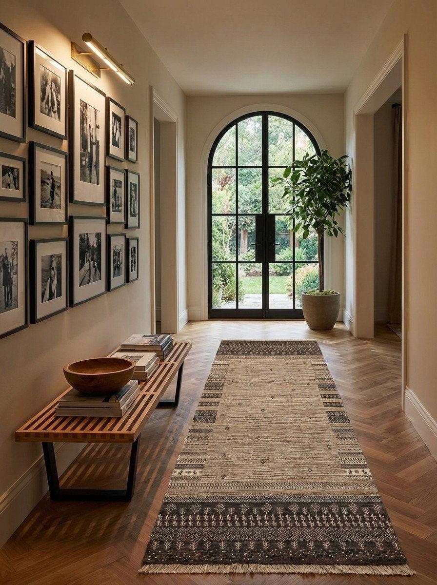 Rizbaf — Handgefertigt, 244x89 cm, Bunt, 100% Virgin Wool | Detail view