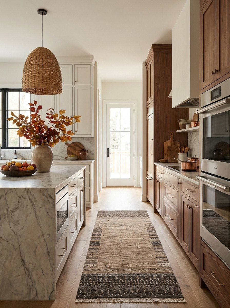 Rizbaf — Handgefertigt, 244x89 cm, Bunt, 100% Virgin Wool | Back view