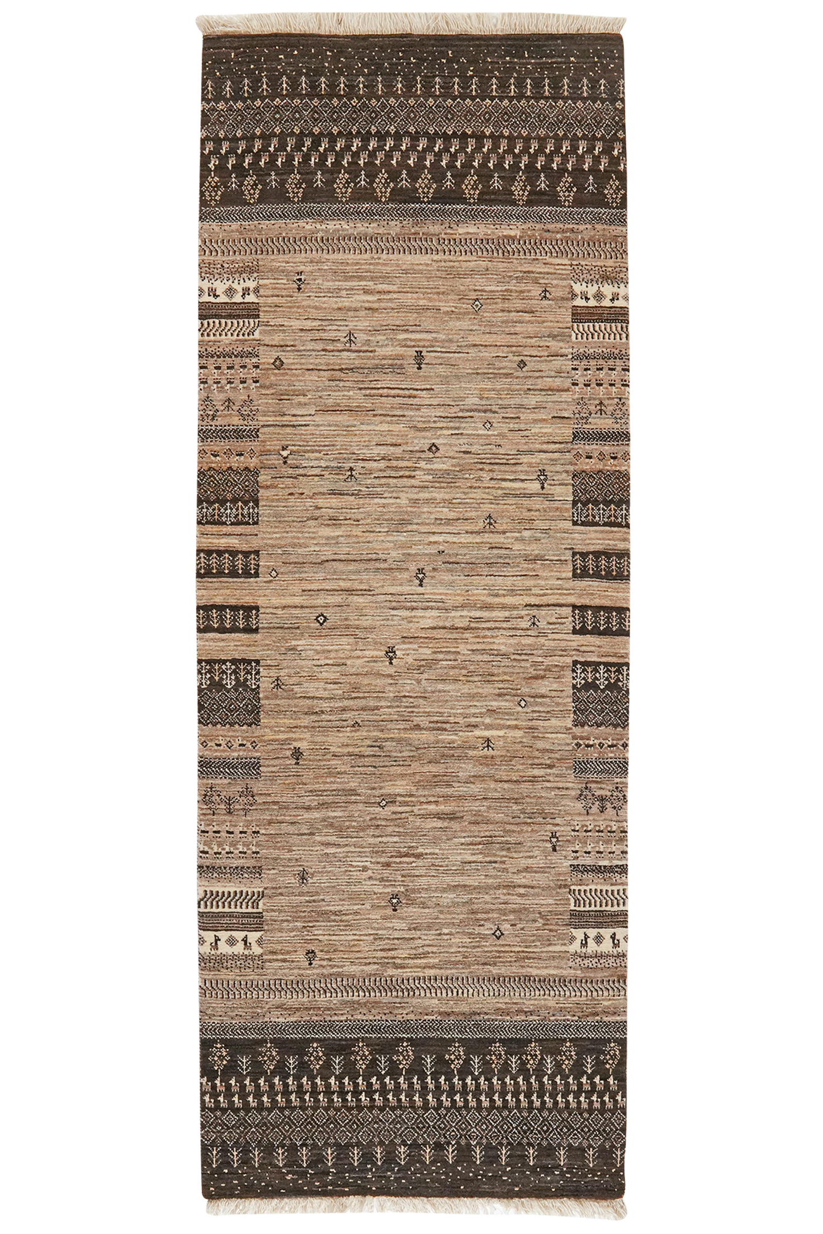 Rizbaf — Handgefertigt, 244x89 cm, Bunt, 100% Virgin Wool | Main view