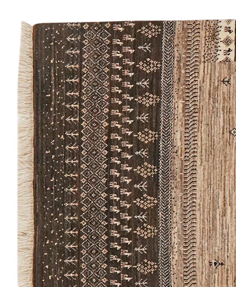 Rizbaf — Hand-knotted, 89x244 cm, Brown, 100% Virgin Wool | View 3