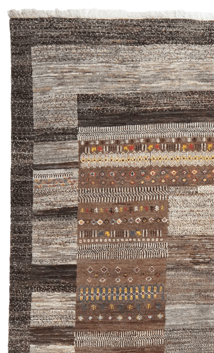 Rizbaf — Hand-knotted, 228x310 cm, Brown, 100% Virgin Wool | View 3
