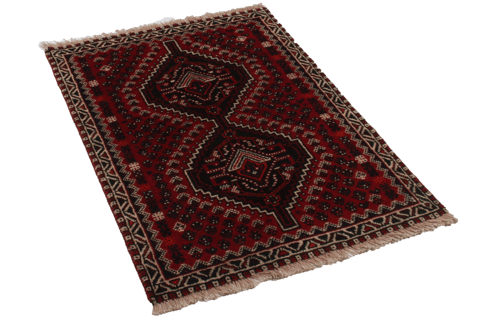 Shiraz — Hand-knotted, 87x123 cm, Red, 100% Virgin Wool | View 5