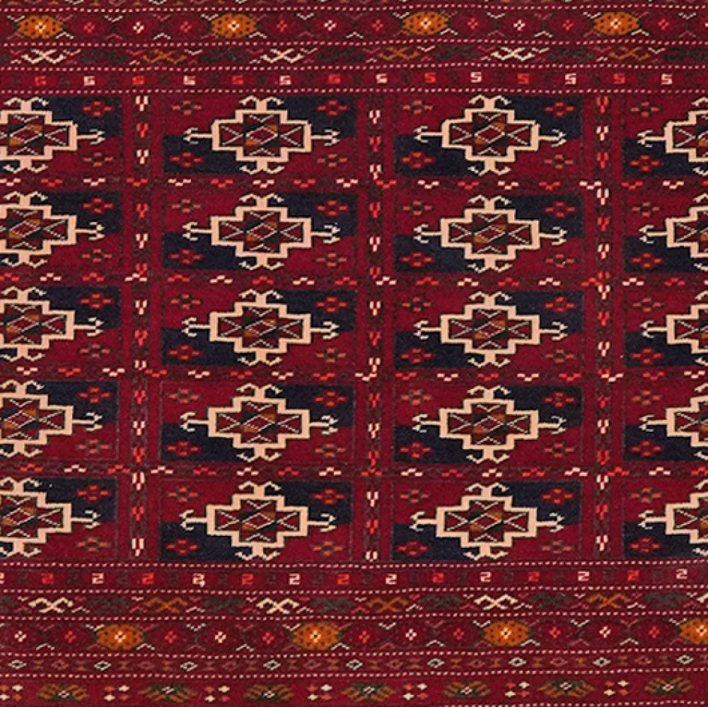 Turkman — Hand-knotted, 134x73 cm, Red, 100% Virgin Wool | View 4