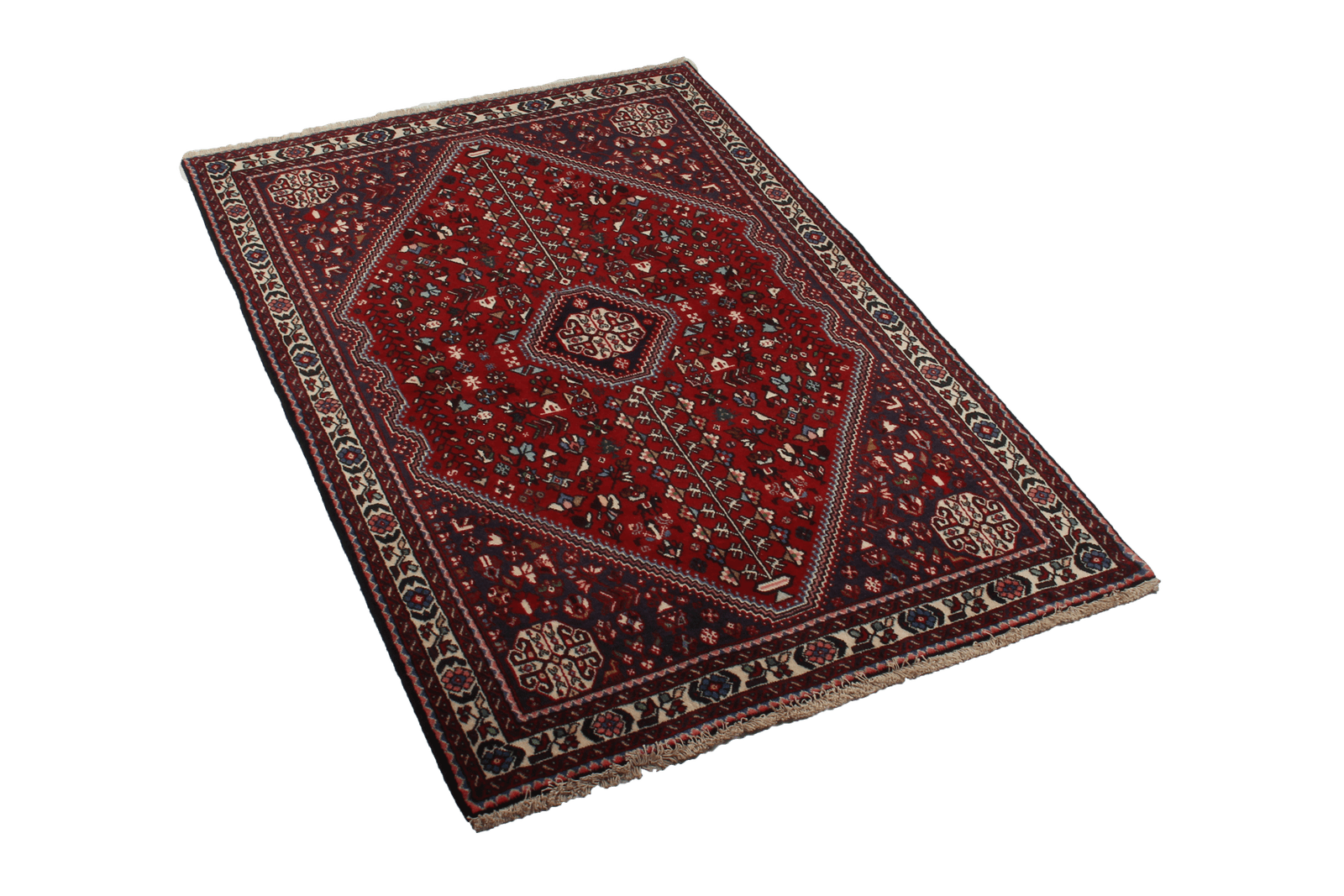 Abadeh — Hand-knotted, 105x154 cm, Red, 100% Virgin Wool | View 8