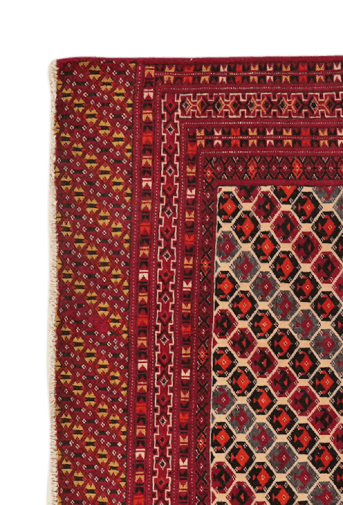 Belutch — Hand-knotted, 126x65 cm, Beige, 100% Virgin Wool | View 3