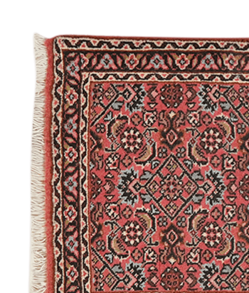 Bidjar Zandjan — Hand-knotted, 43x61 cm, Red, 100% Virgin Wool | View 3