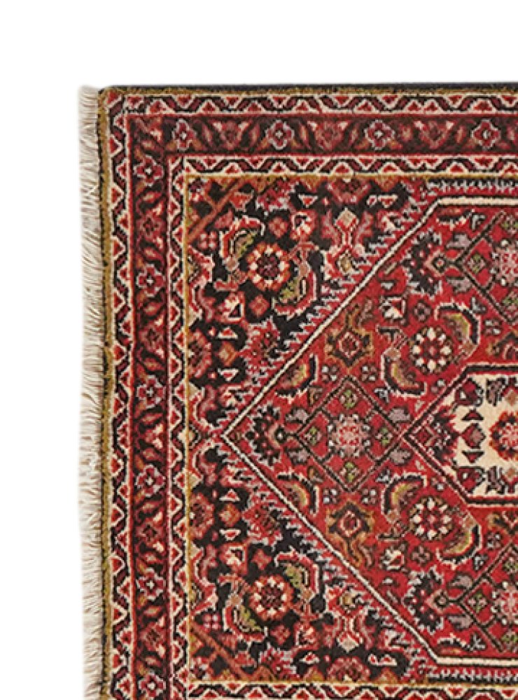 Bidjar Zandjan — Hand-knotted, 50x58 cm, Blue, 100% Virgin Wool | View 3