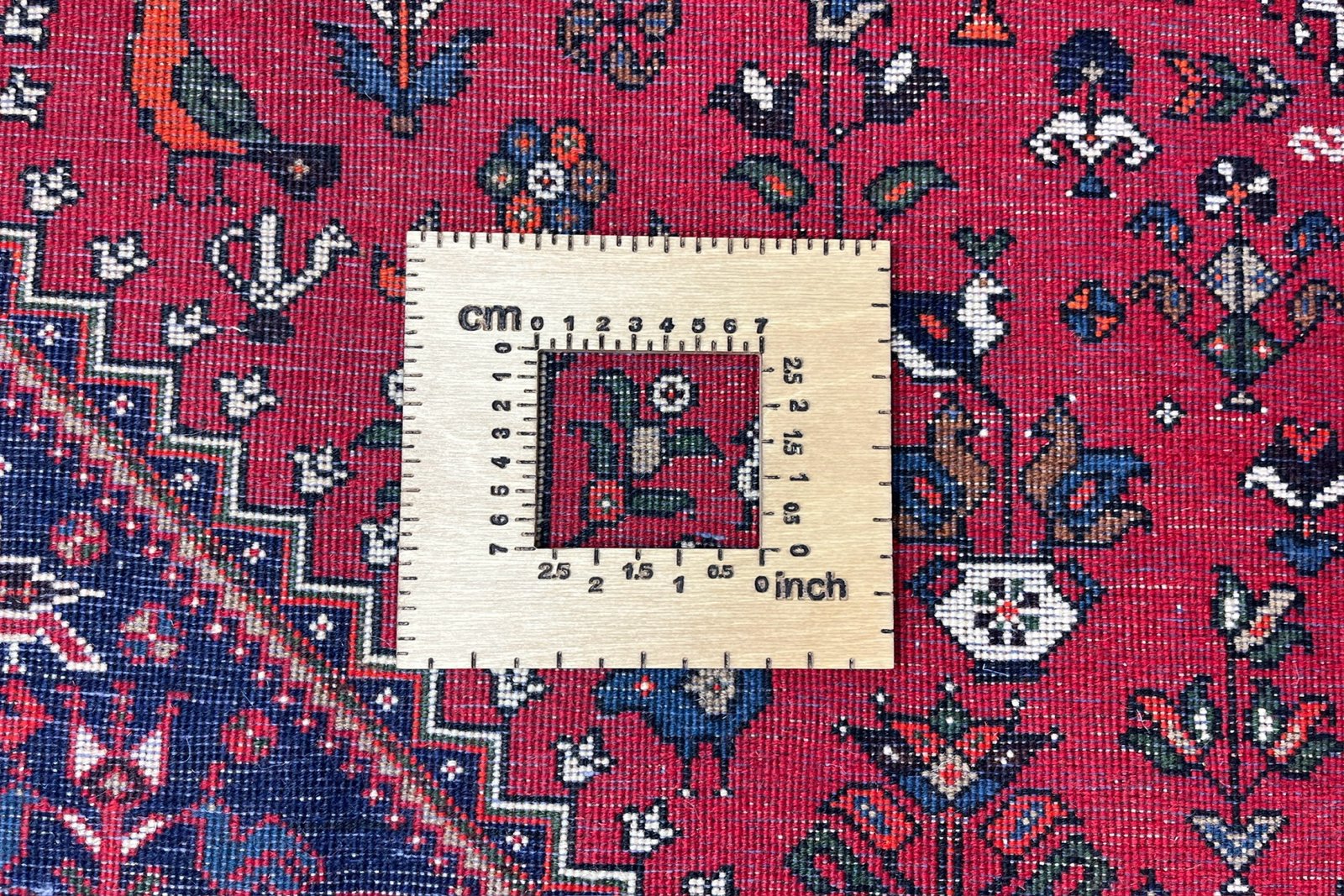 Nasrabad — Hand-knotted, 145x219 cm, Red, 100% Virgin Wool | View 11