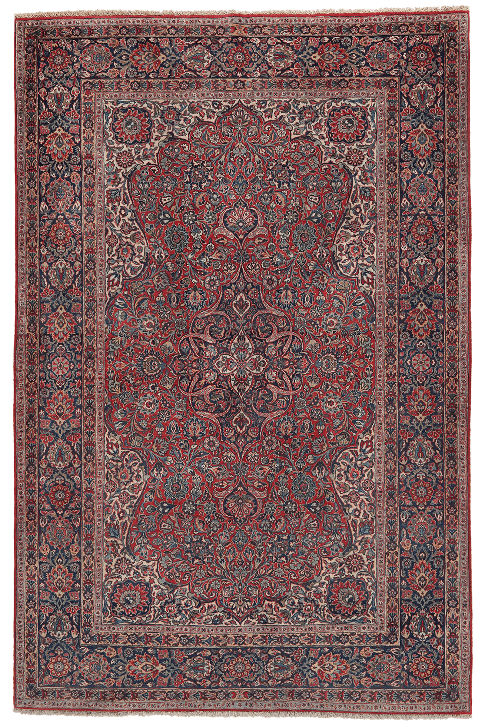 Ghazvin — Hand-knotted, 153x232 cm, Red, 100% Virgin Wool | Main view