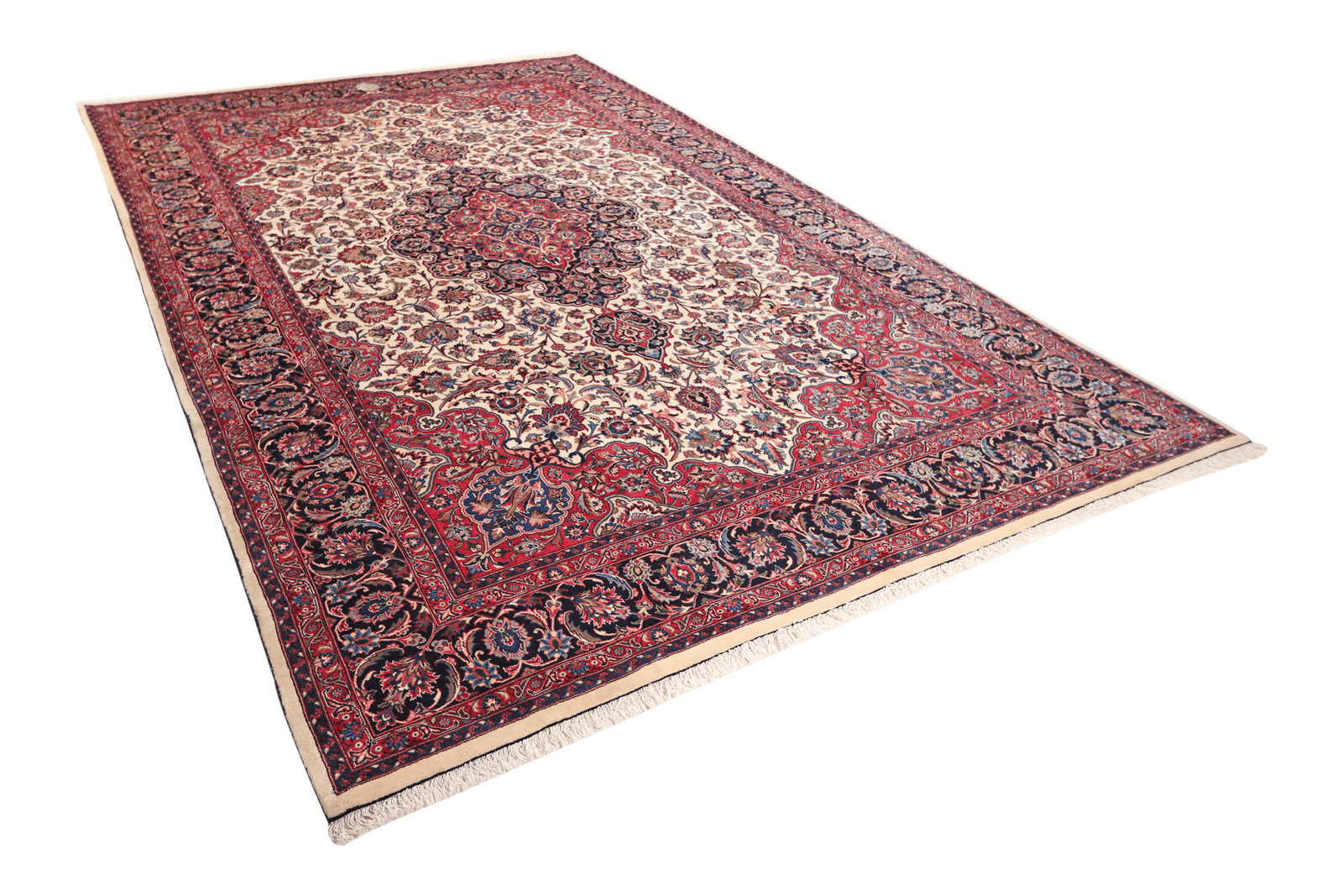 Mashad — Hand-knotted, 250x389 cm, Beige, 100% Virgin Wool | View 5