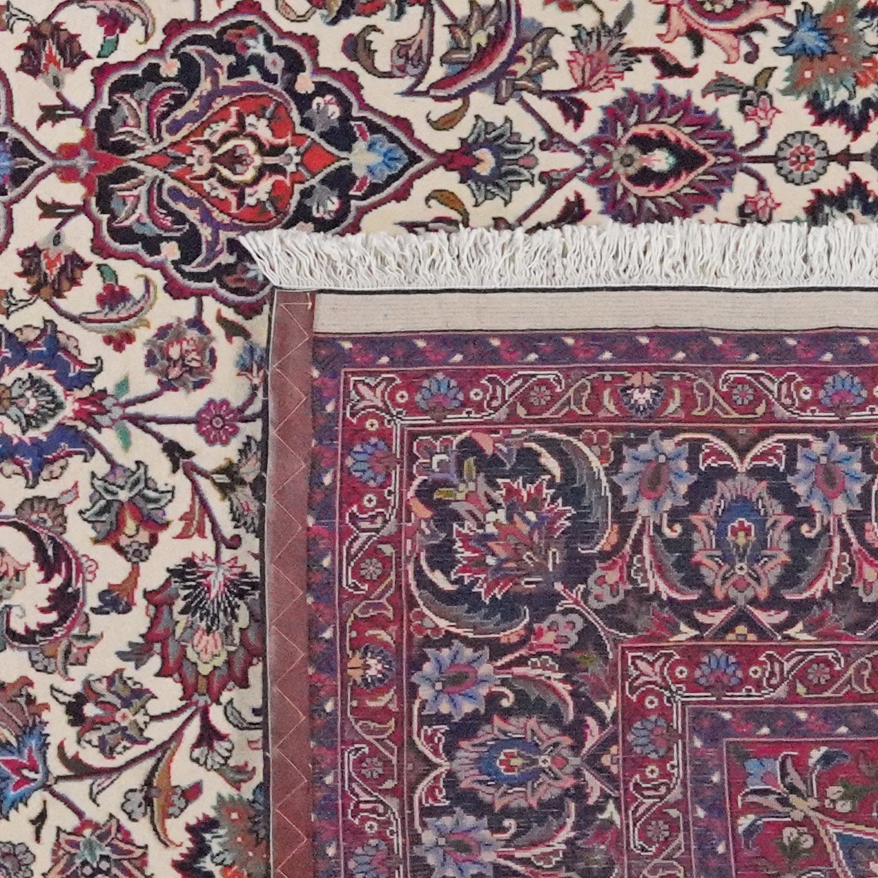 Mashad — Hand-knotted, 250x389 cm, Beige, 100% Virgin Wool | View 6