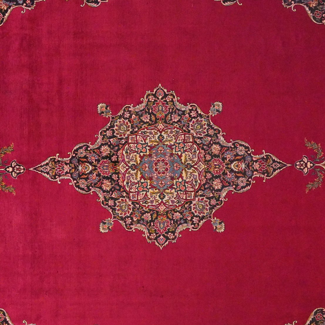 Kashan — Hand-knotted, 324x432 cm, Red, 100% Virgin Wool | View 4