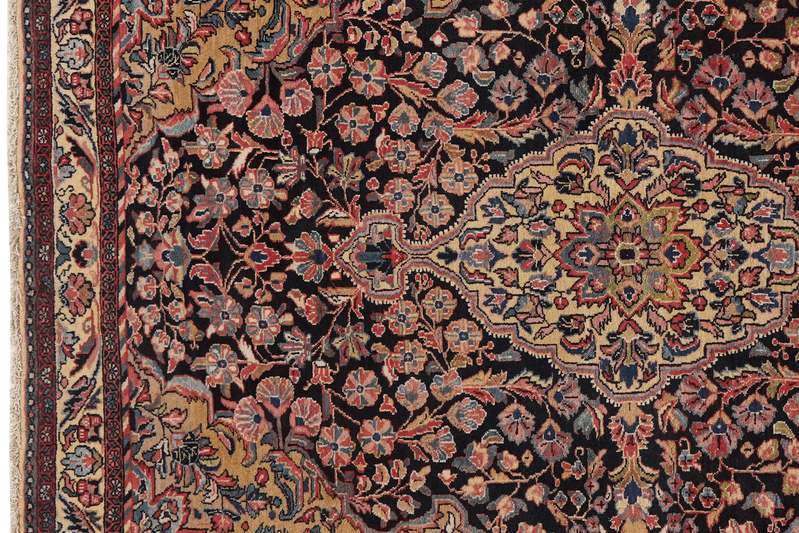 Djozan — Hand-knotted, 105x155 cm, Blue, 100% Virgin Wool | View 3