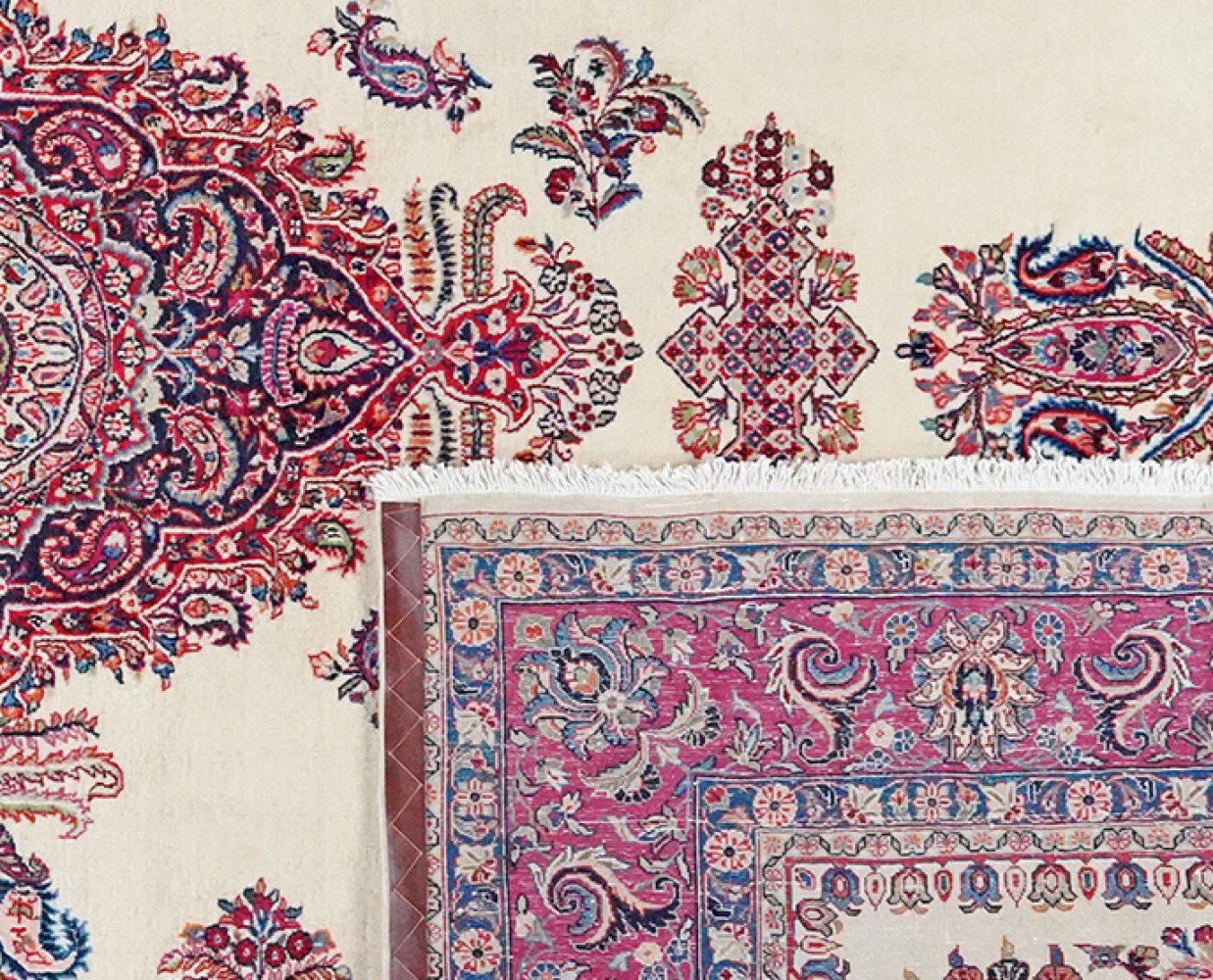 Hamadan — Hand-knotted, 275x352 cm, Beige, 100% Virgin Wool | View 6