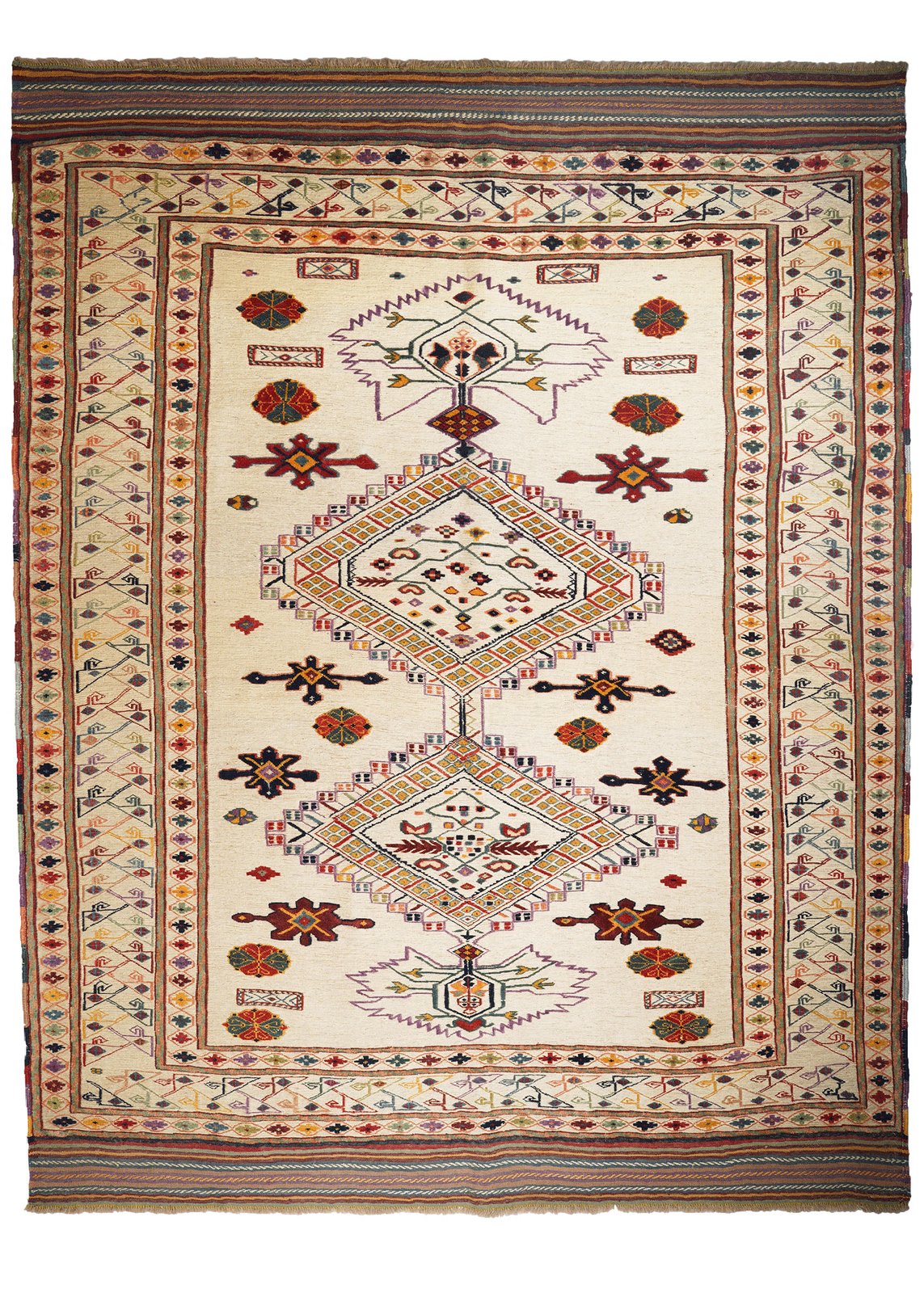 Kelim Belutch — Handmade, 210x271 cm, Beige, 100% Virgin Wool | Main view