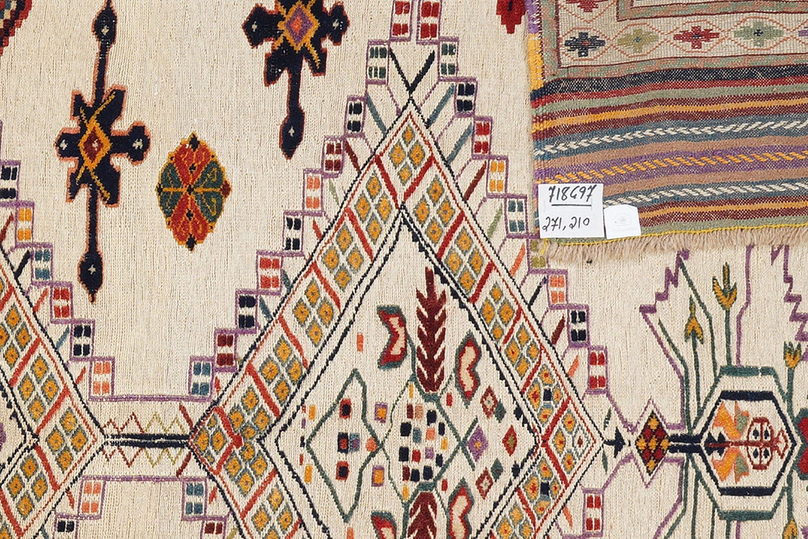 Kelim Belutch — Handmade, 210x271 cm, Beige, 100% Virgin Wool | View 5