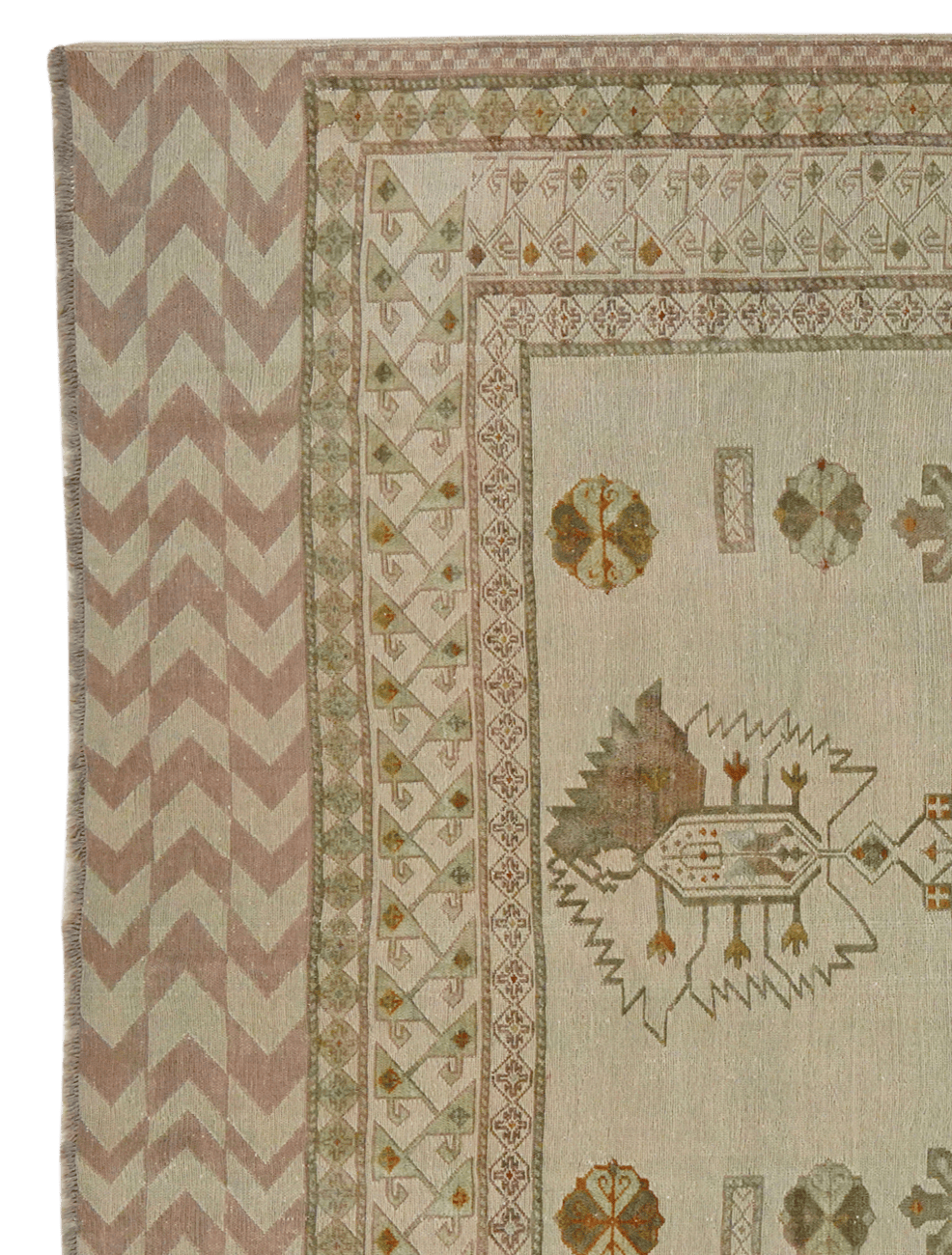 Kelim Belutch — Handmade, 231x299 cm, Green, 100% Virgin Wool | View 3