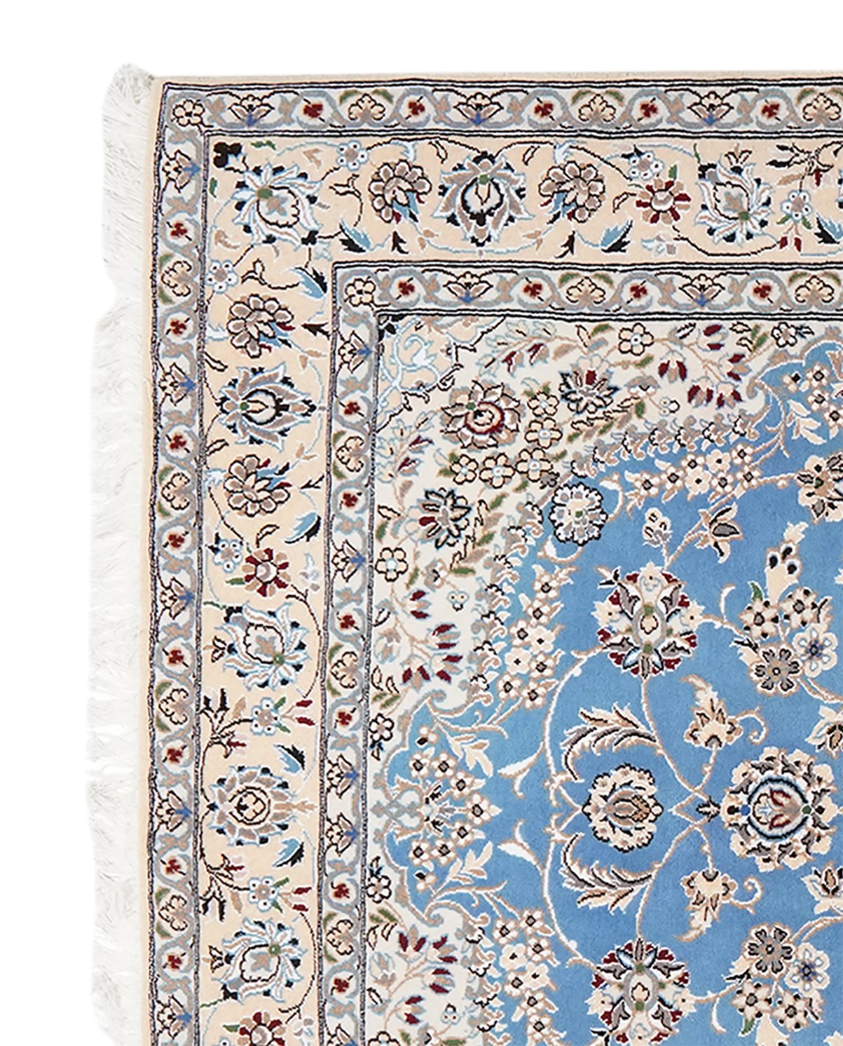 Nain 9La — Hand-knotted, 157x233 cm, Blue, 100% Virgin Wool | View 3