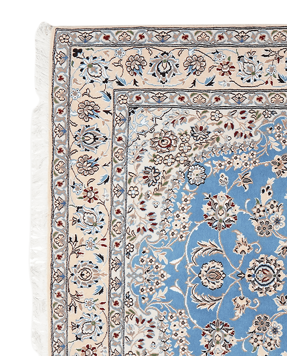 Nain 9La — Hand-knotted, 157x233 cm, Blue, 100% Virgin Wool | View 3