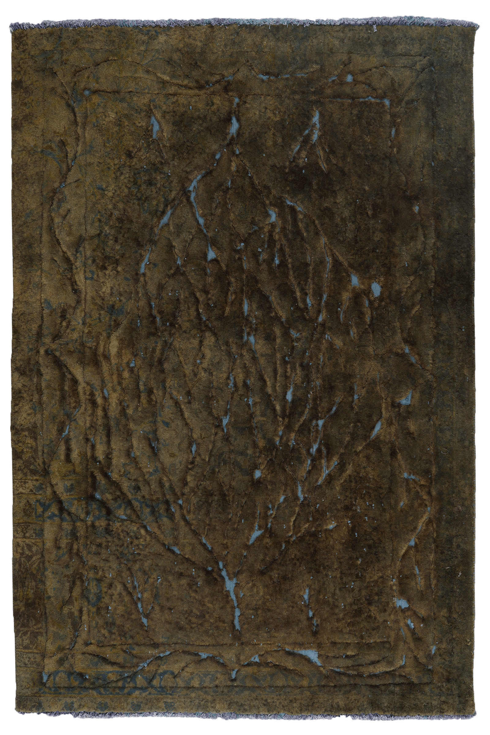 Vintage — Hand-knotted, 112x170 cm, Green, 100% Virgin Wool | Main view