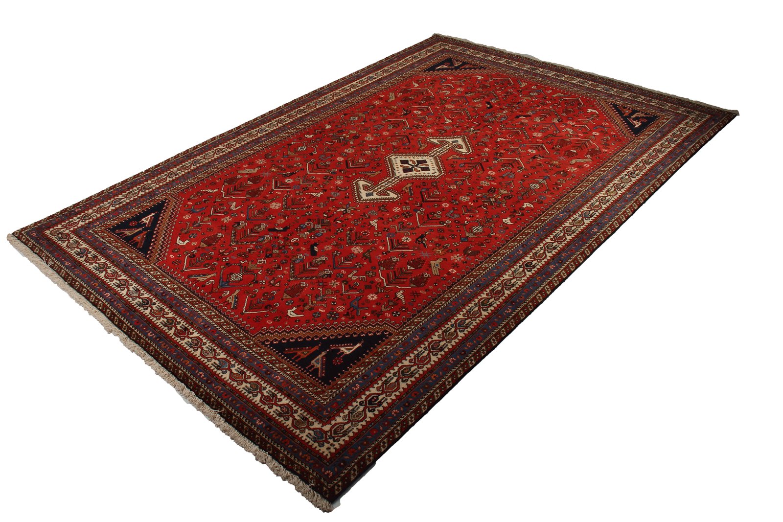 Nasrabad — Hand-knotted, 196x302 cm, Red, 100% Virgin Wool | View 5