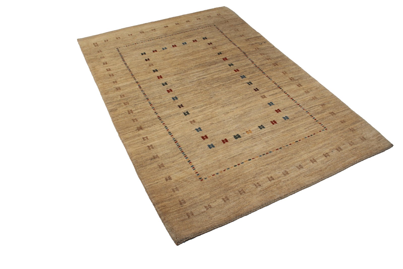 Rizbaf — Hand-knotted, 125x181 cm, Beige, 100% Virgin Wool | View 4