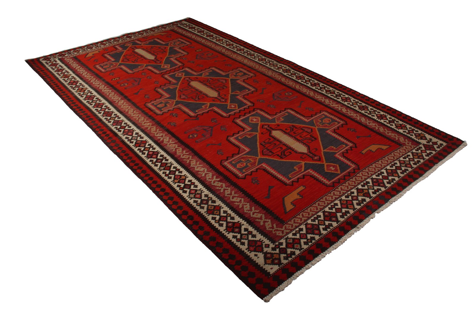 Kelim Ardebil — Handmade, 177x309 cm, Red, 100% Virgin Wool | View 4