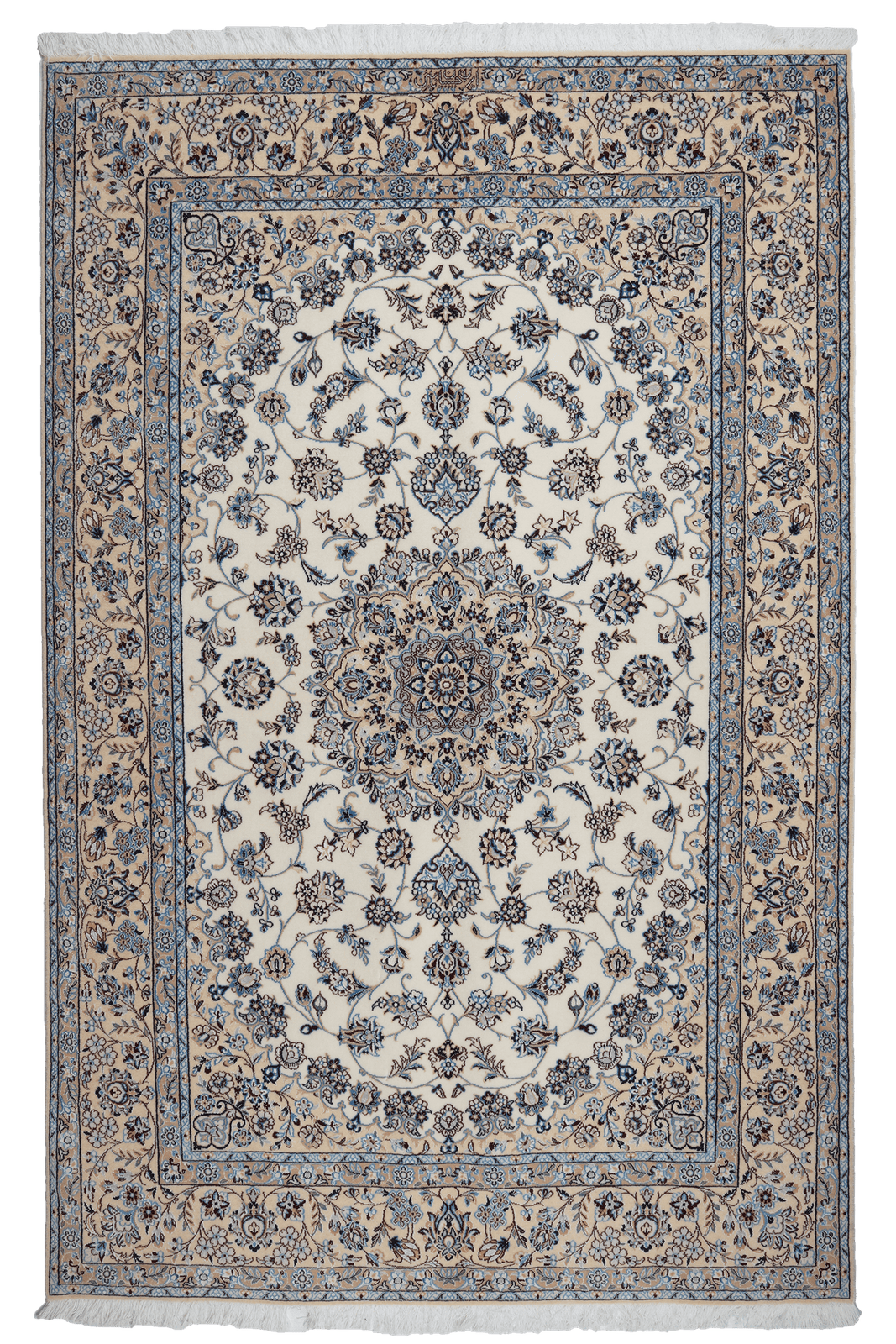 Nain 6La — Hand-knotted, 127x197 cm, Beige, 100% Virgin Wool | Main view