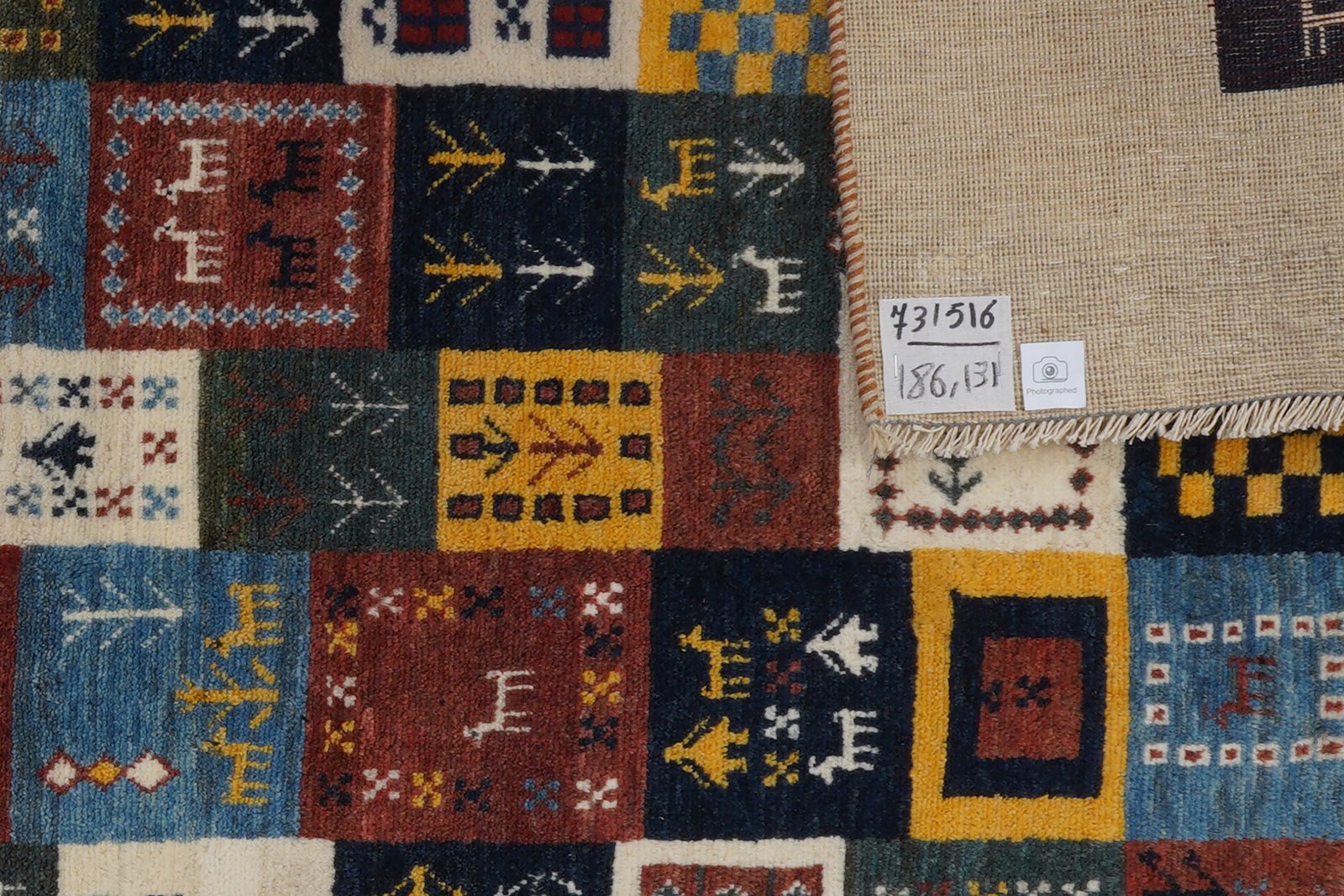 Gabbeh Sonnat — Hand-knotted, 131x186 cm, Multicolor, 100% Virgin Wool | View 7
