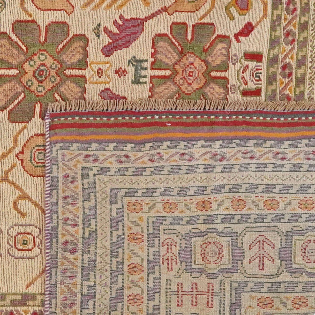 Kelim Belutch — Handmade, 235x278 cm, Beige, 100% Virgin Wool | View 6