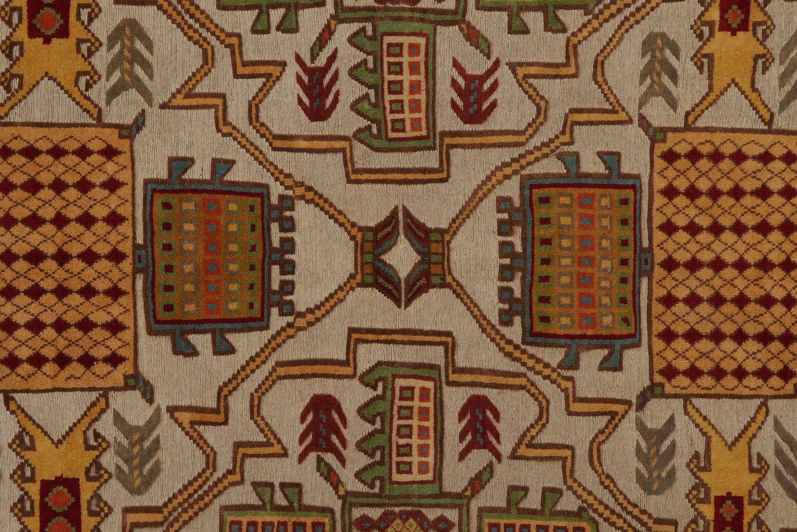 Kelim Belutch — Handmade, 212x253 cm, Brown, 100% Virgin Wool | View 6