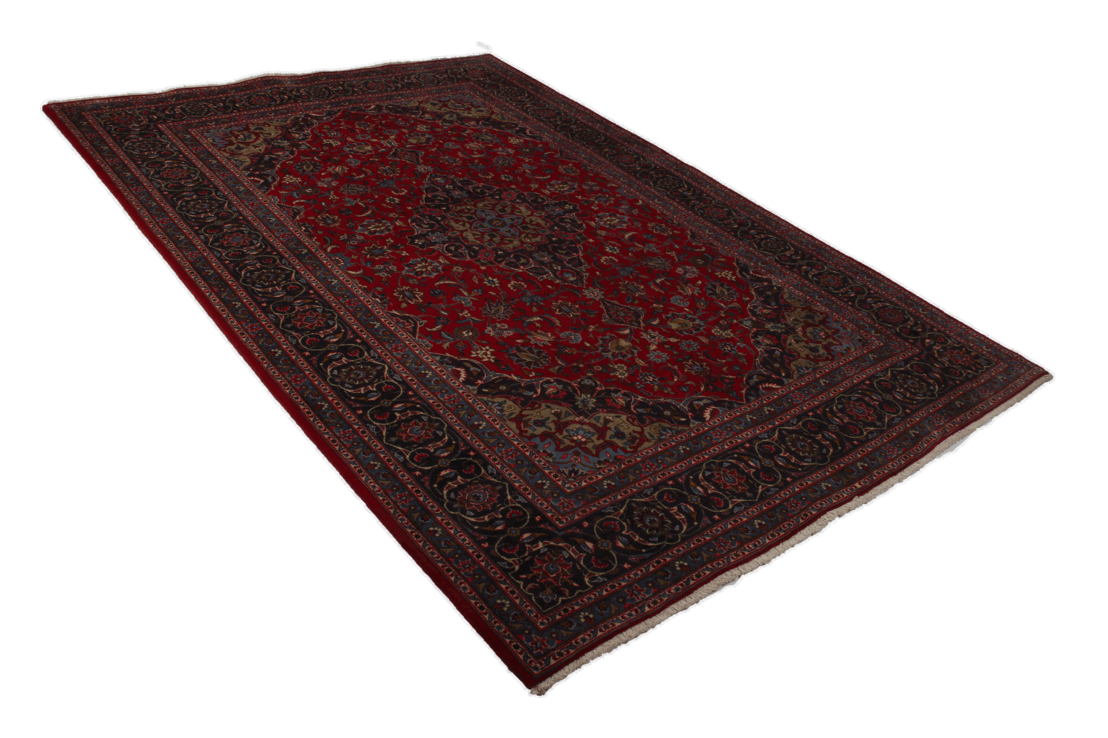 Kashmar — Handgefertigt, 289x200 cm, Blau, 100% Virgin Wool | View 5