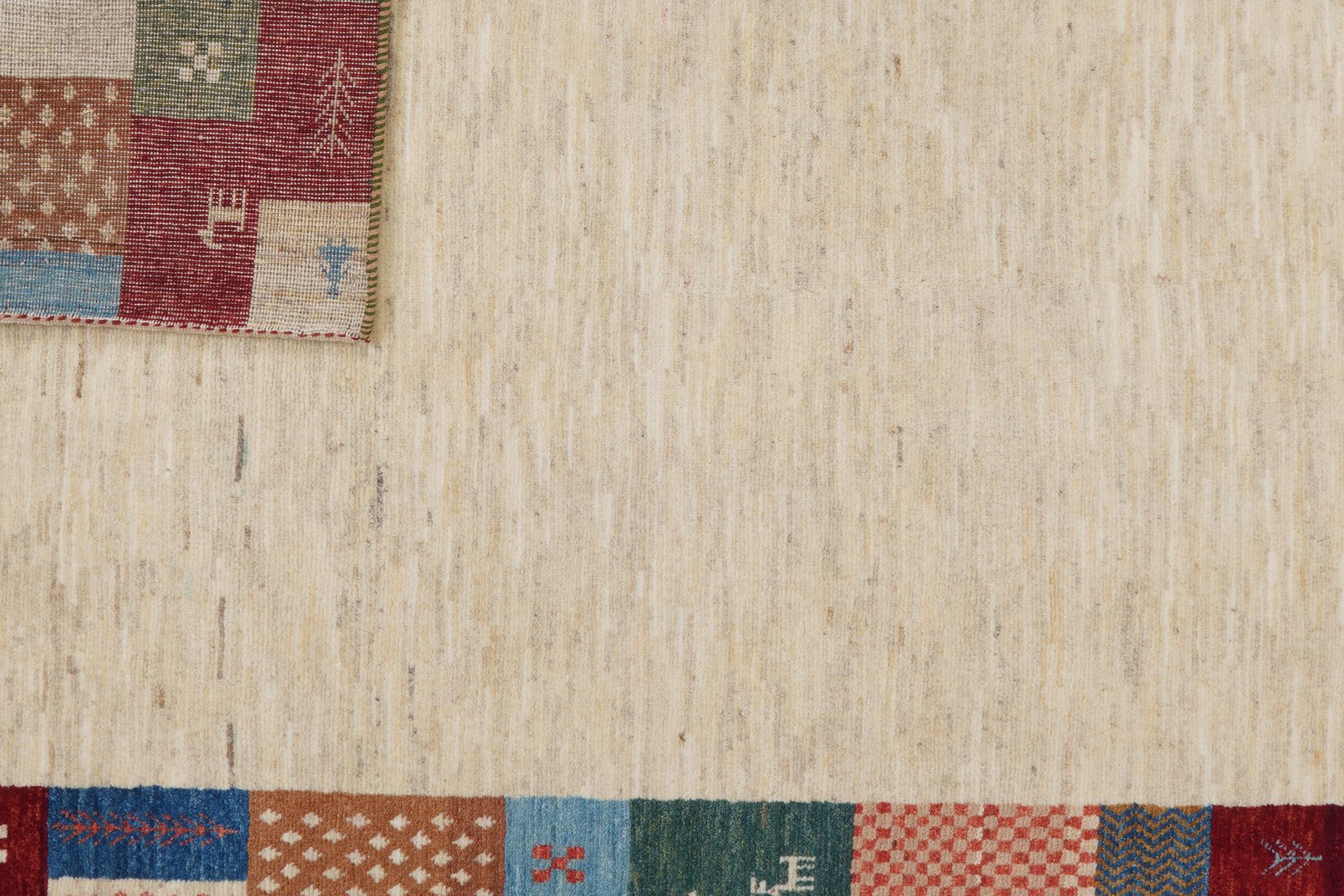 Rizbaf — Hand-knotted, 122x194 cm, Beige, 100% Virgin Wool | View 7