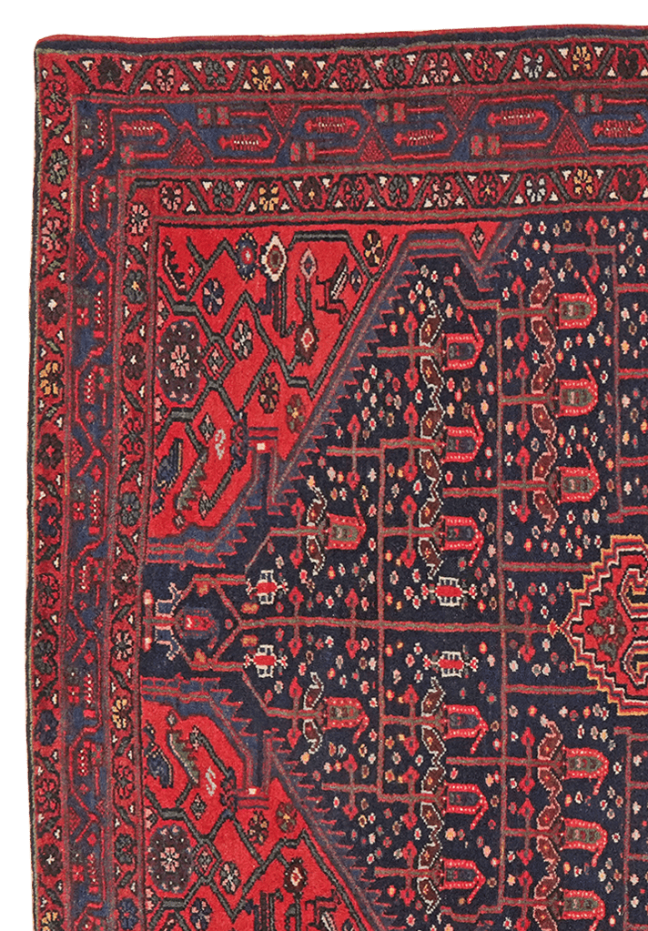 Zagheh — Hand-knotted, 141x213 cm, Blue, 100% Virgin Wool | View 3