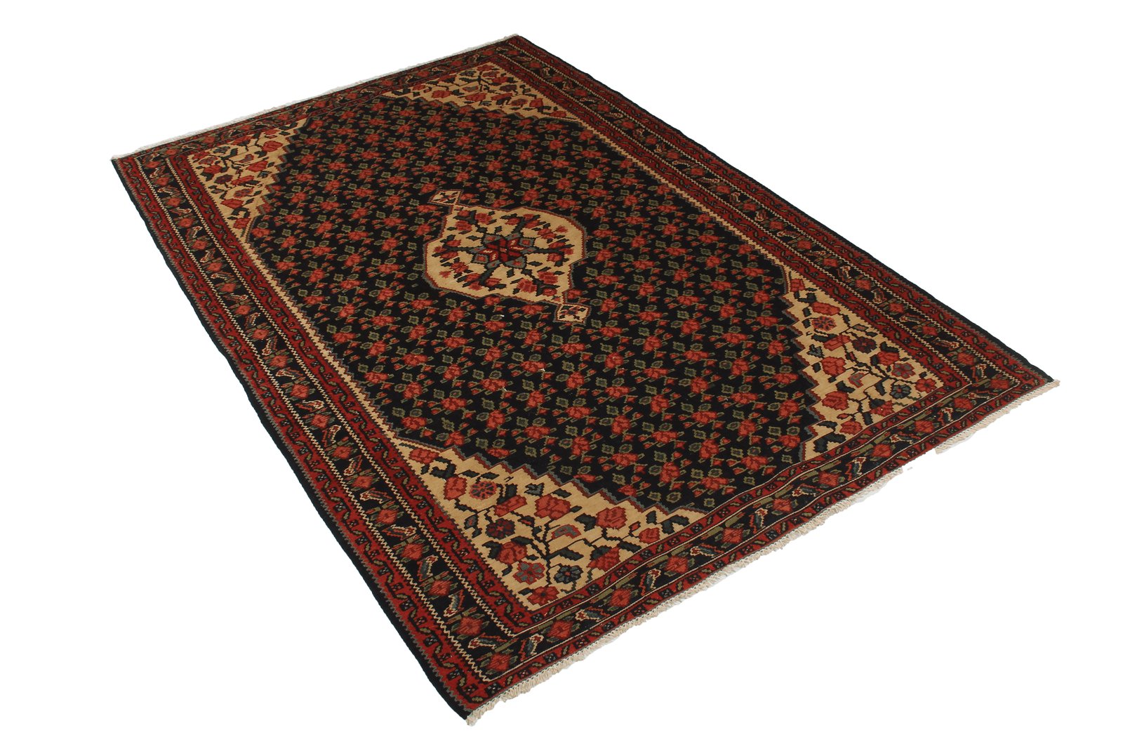 Kelim Bidjar — Handmade, 122x187 cm, Black, 100% Virgin Wool | View 4