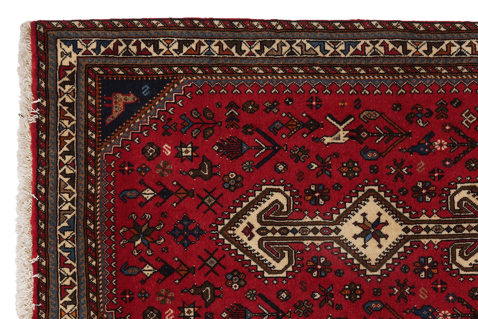 Nasrabad — Hand-knotted, 80x130 cm, Red, 100% Virgin Wool | View 3