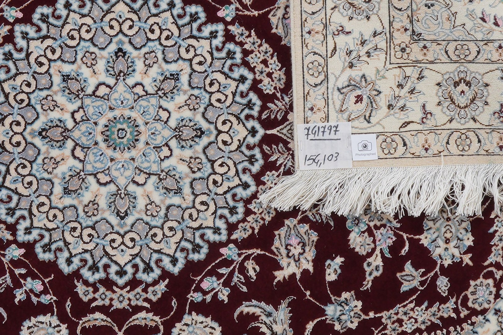Nain 6La — Hand-knotted, 103x154 cm, Red, 100% Virgin Wool | View 6