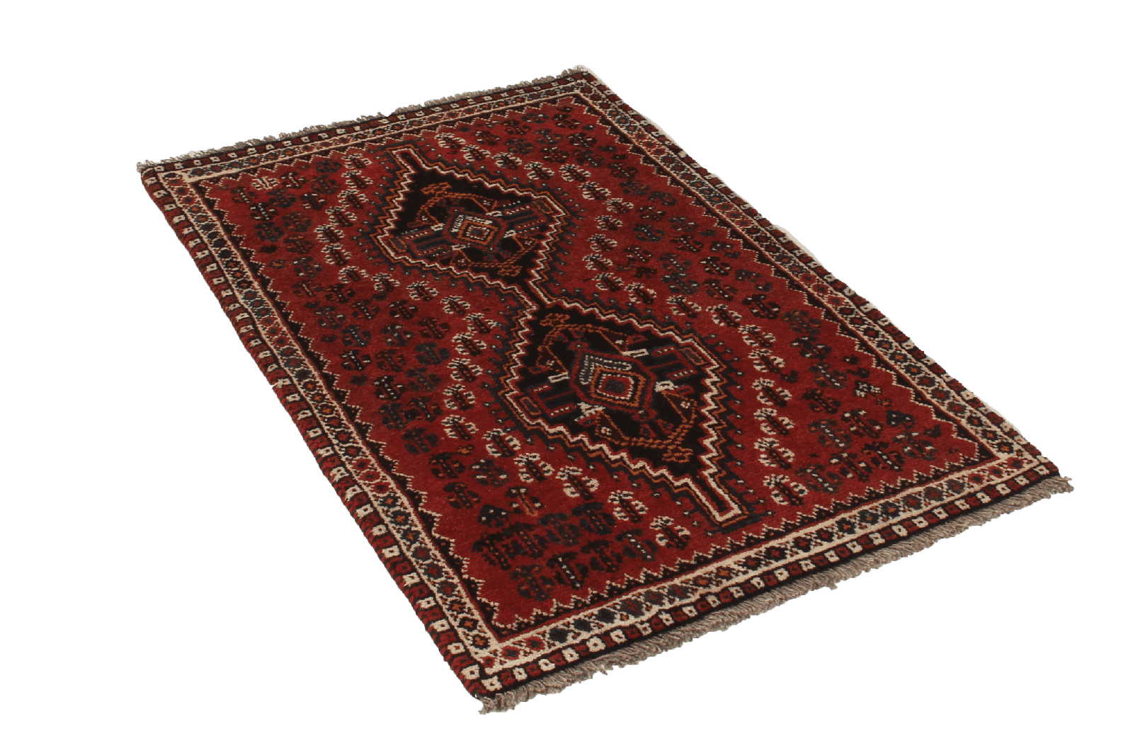Shiraz — Hand-knotted, 84x127 cm, Red, 100% Virgin Wool | View 4