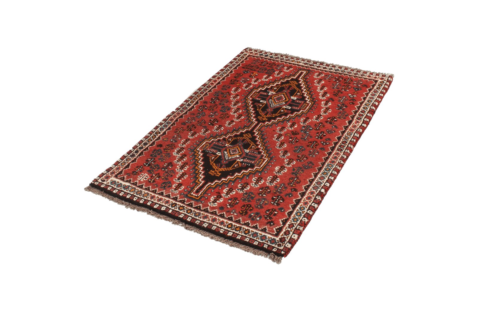 Shiraz — Hand-knotted, 84x127 cm, Red, 100% Virgin Wool | View 5