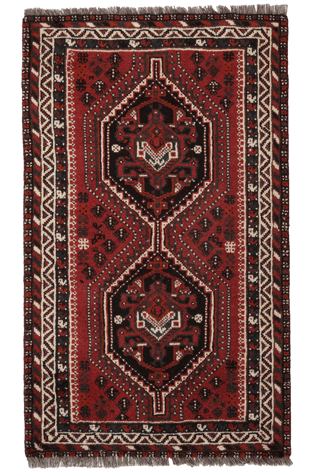 Shiraz — Hand-knotted, 79x132 cm, Red, 100% Virgin Wool | Main view
