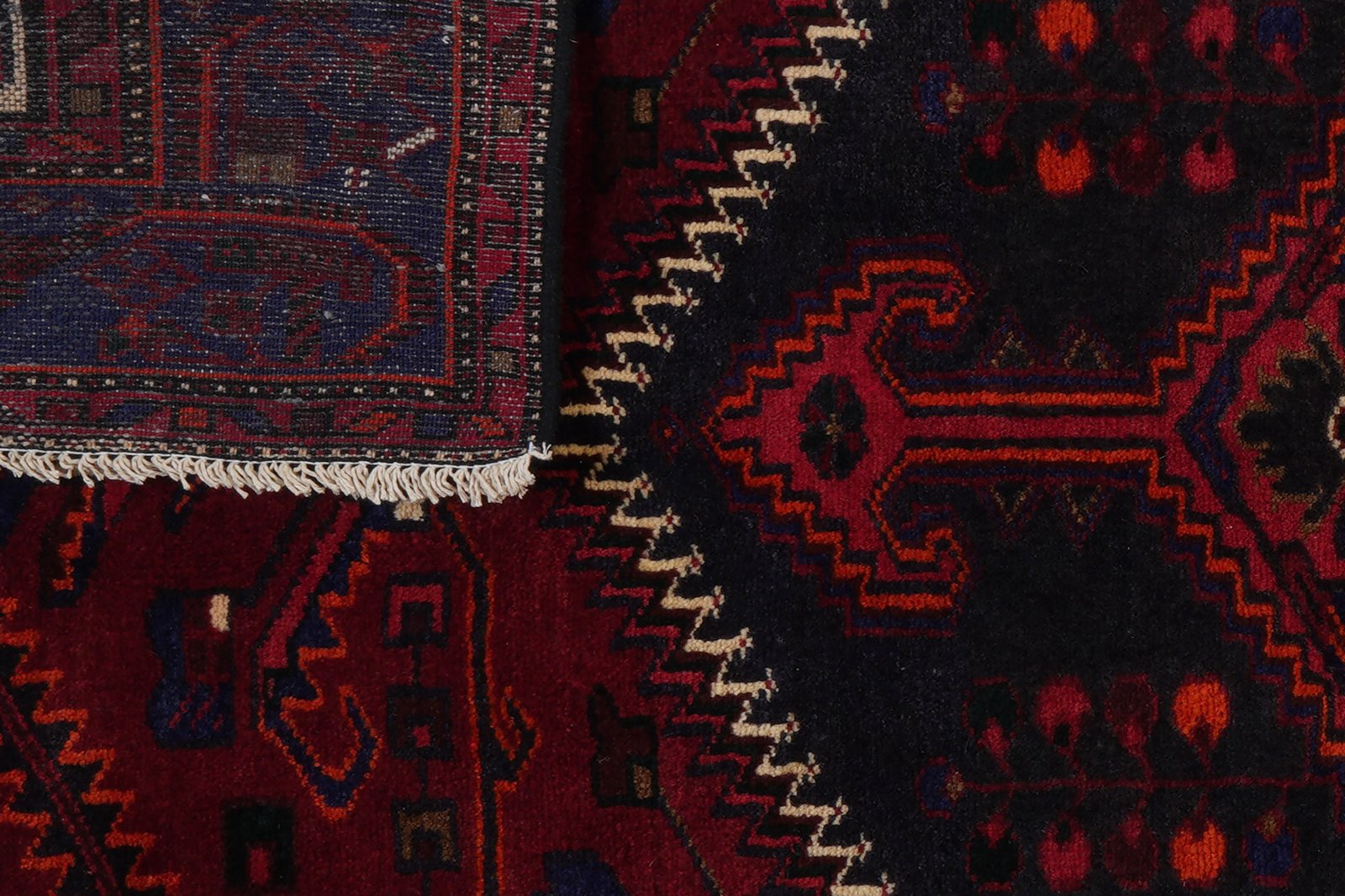 Khamseh — Hand-knotted, 144x255 cm, Red, 100% Virgin Wool | View 8