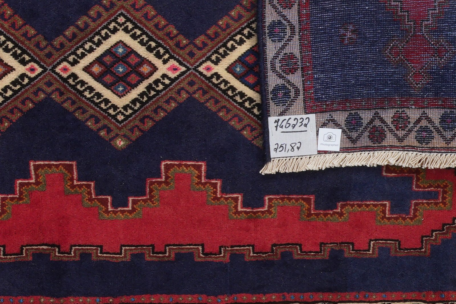 Afshar — Hand-knotted, 82x251 cm, Blue, 100% Virgin Wool | View 6
