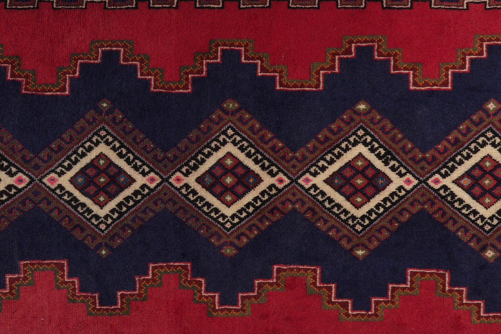Afshar — Hand-knotted, 82x251 cm, Blue, 100% Virgin Wool | View 7