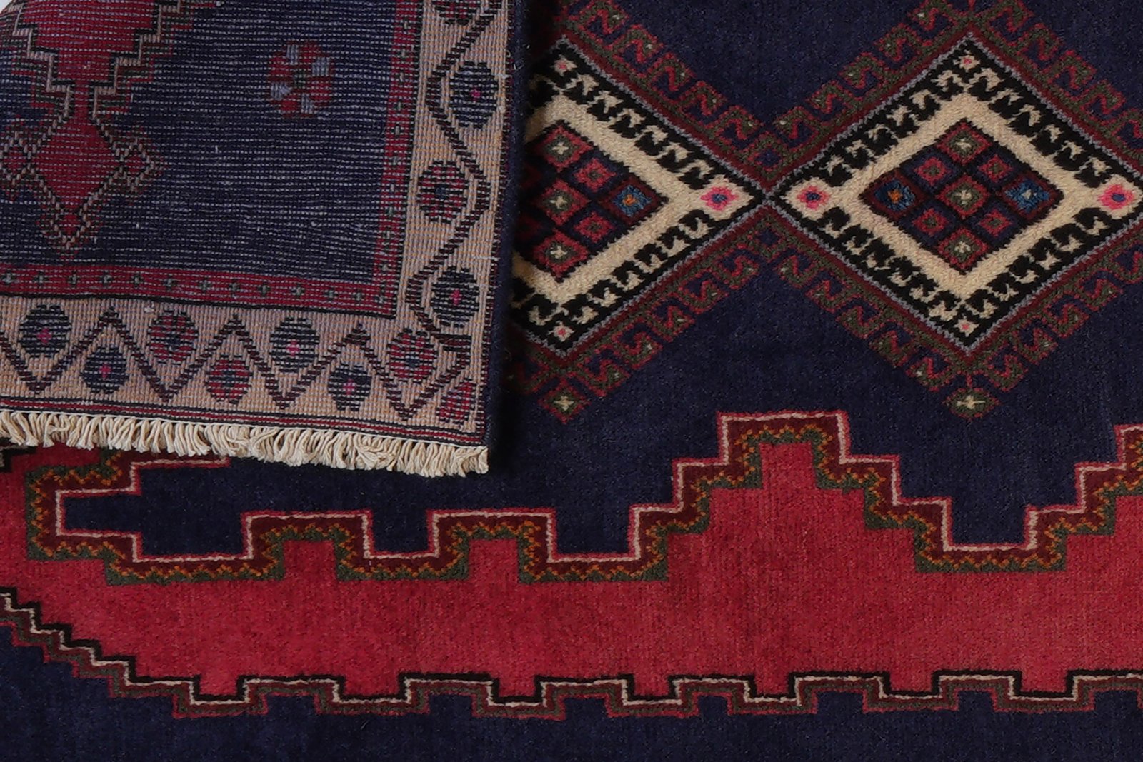 Afshar — Hand-knotted, 82x251 cm, Blue, 100% Virgin Wool | View 8