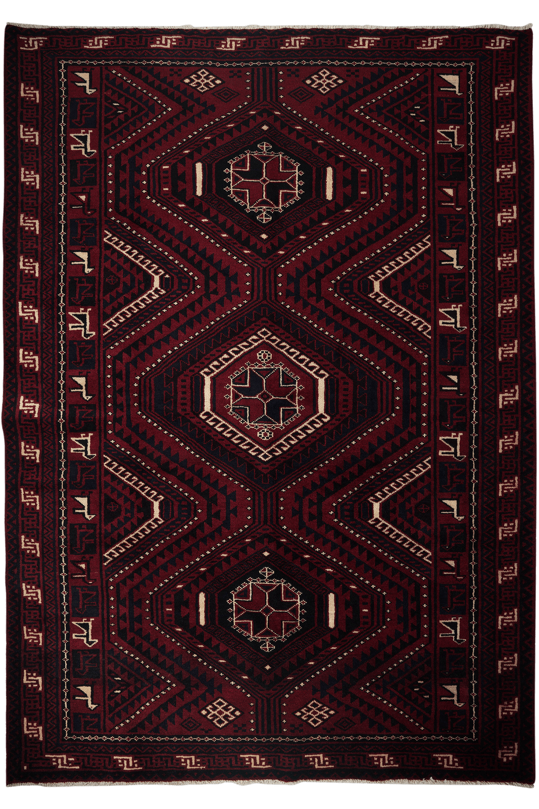 Lori — Hand-knotted, 213x303 cm, Red, 100% Virgin Wool | Main view