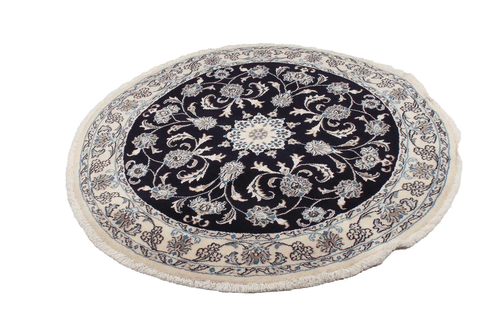 Nain — Hand-knotted, 142x142 cm, Blue, 100% Virgin Wool | View 4