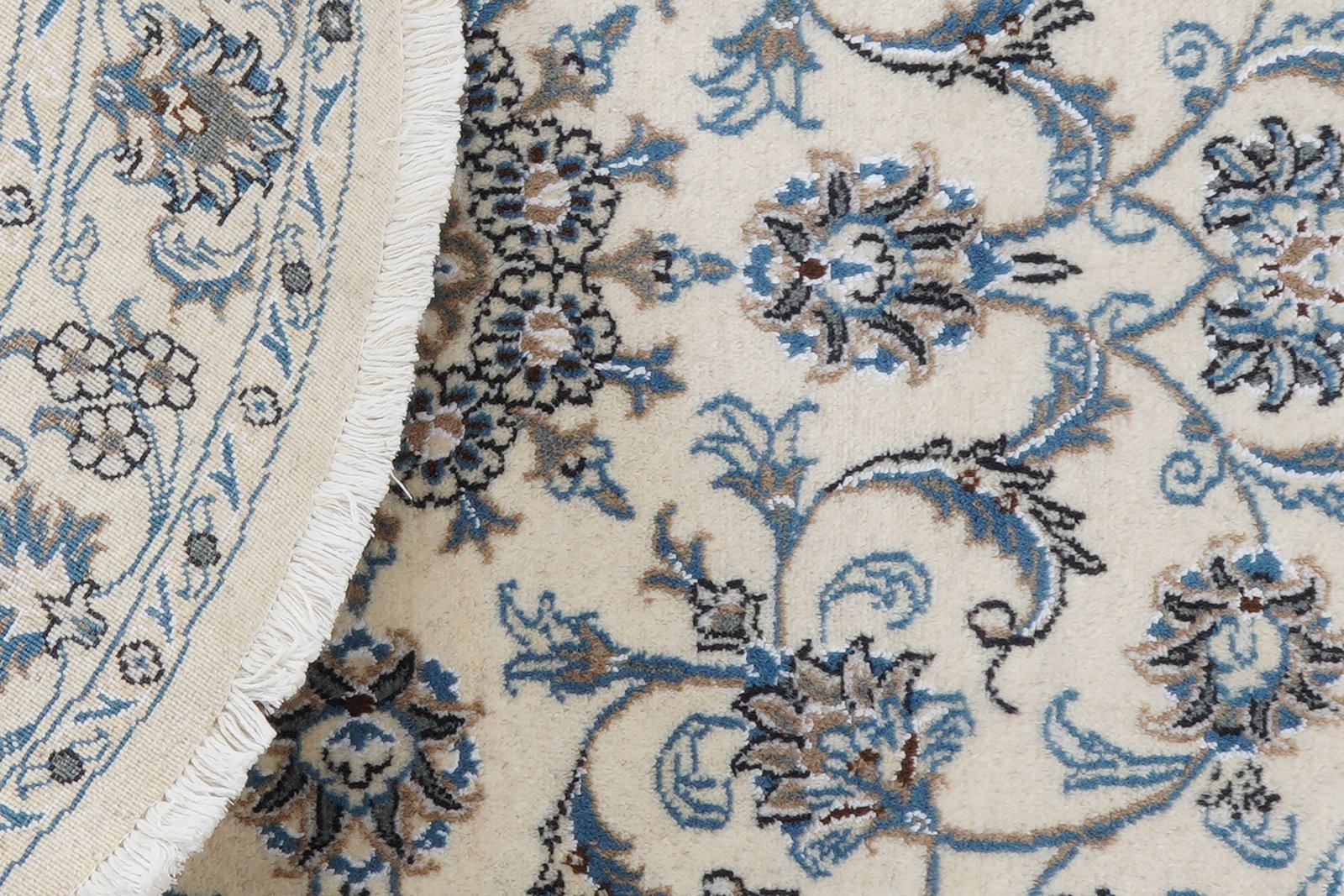 Nain — Hand-knotted, 138x138 cm, Beige, 100% Virgin Wool | View 7