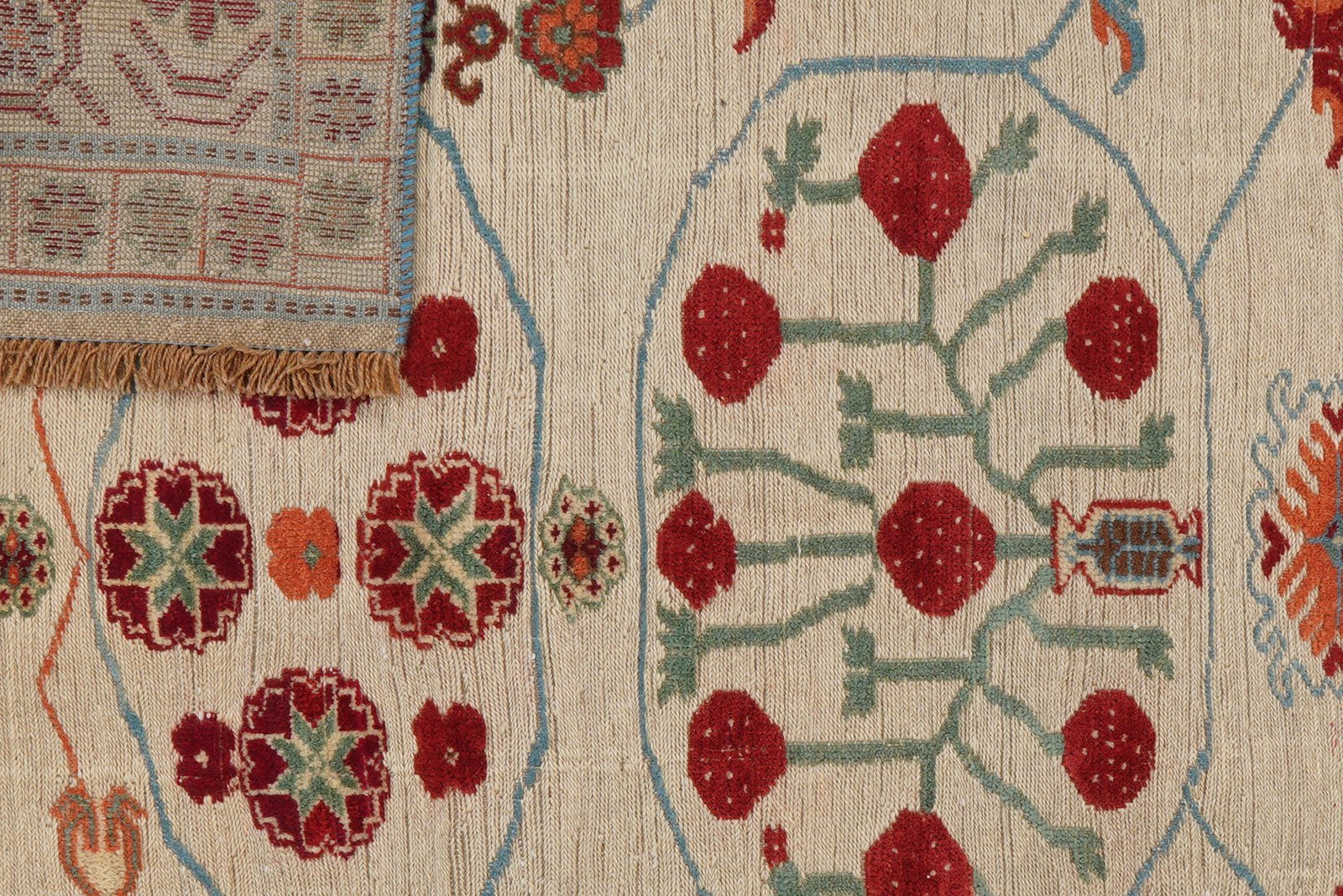 Kelim Belutch — Handmade, 143x180 cm, Beige, 100% Virgin Wool | View 7
