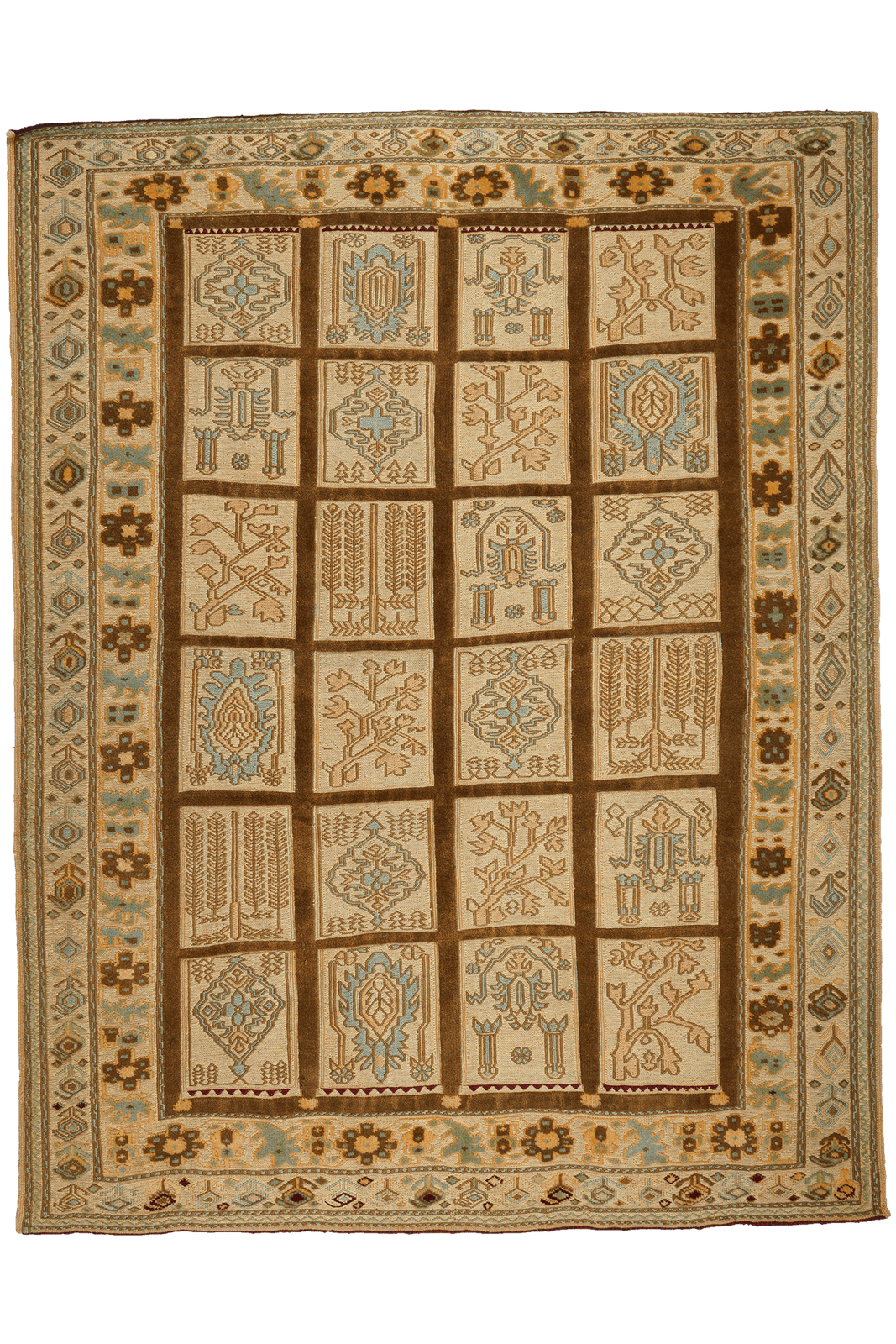 Kelim Belutch — Handmade, 134x172 cm, Brown, 100% Virgin Wool | Main view